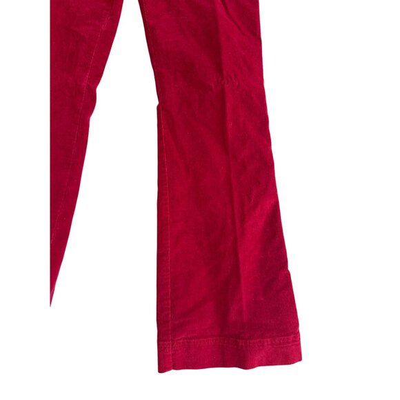 AMERICAN EAGLE Red Corduroy Bootcut  Textured Pants Size 6 - Picture 9 of 10